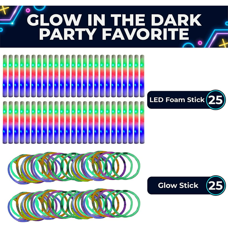 Led Foam Sticks LED Light Up Toys Party Favors Glow in the Dark