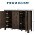 thumbnail image 4 of Litake Shoe Cabinet with Doors, Farmhouse 35'' Shoe Storage Cabinet, 4-Tier Entryway Shoe Storage, Large Shoe Organizer Cabinet for Living Room Hallway, White/Dark Walnut, 4 of 7