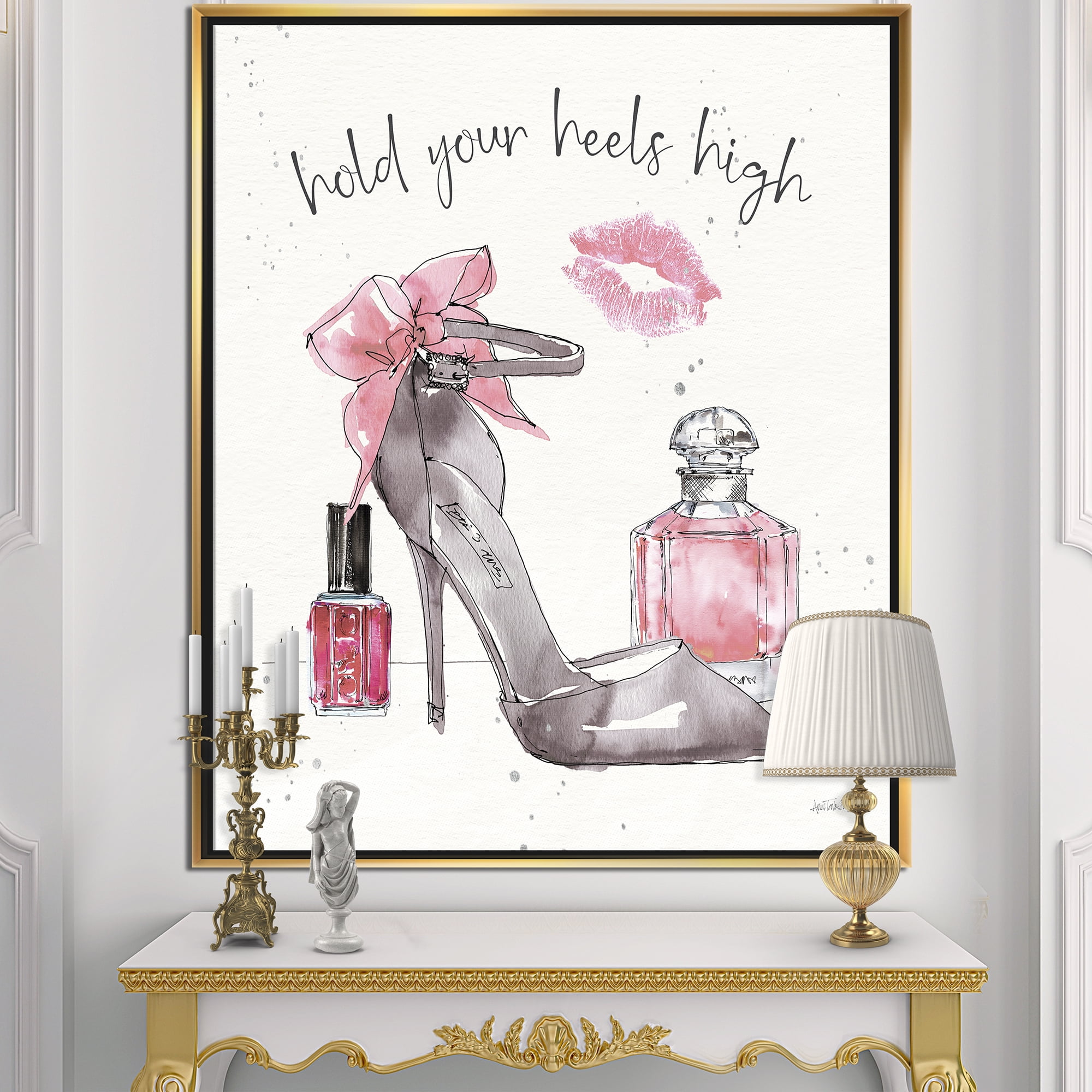 Designart ' Glam Chic Accents IV ' Fashion Framed Canvas