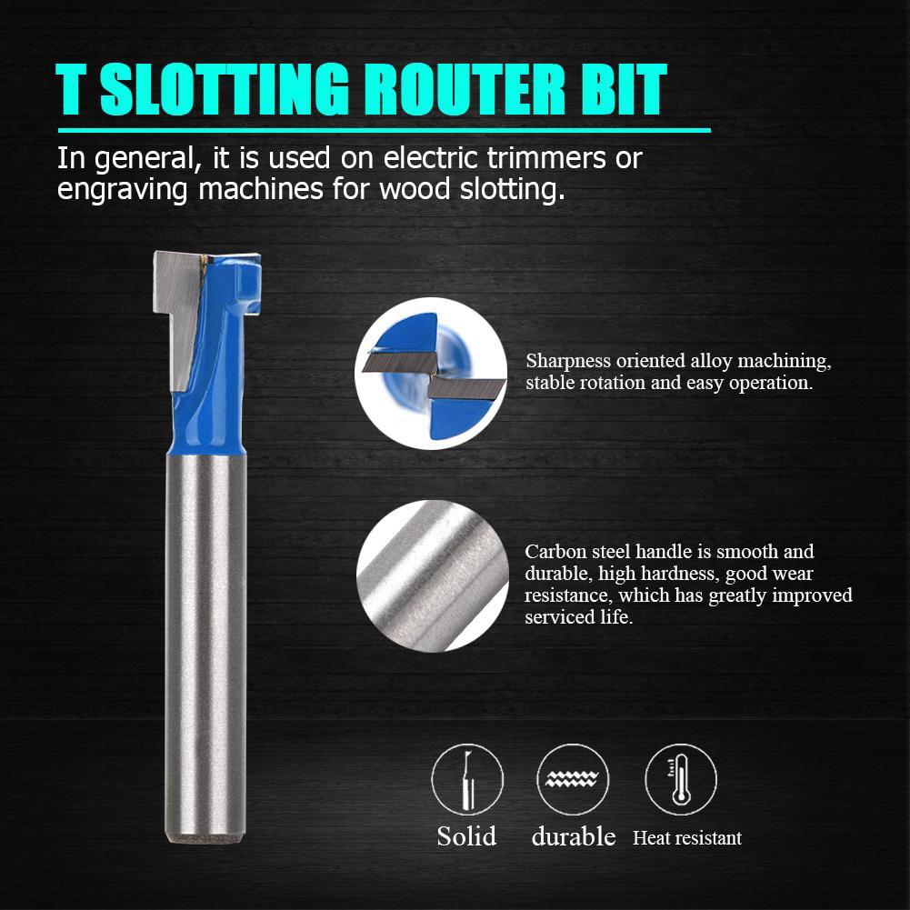Wear Resistance Alloy and Carbon Steel Slotting Bit for Engraving Trimming Durable High Efficiency Router Bits 