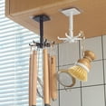 thumbnail image 3 of POINTERTECK 360 Degree Rotation Kitchen Hooks  Kitchen Utensils Holder  Shovel Spoon Hanging Frame Hooks for Kitchen & Bathroom  Black  1Pcs, 3 of 5