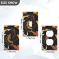 thumbnail image 7 of Yayeee Blank Wall Plate Cover 1-Gang 4.5"x2.7" Home Unused Decorative Outlet, Black Fish Pattern, 7 of 7