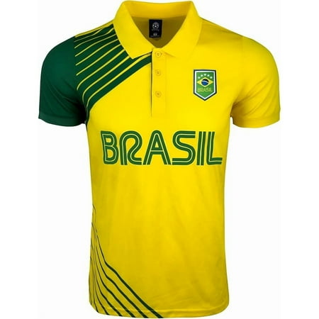 Just 4 Kicks Brazil Soccer Jersey, Polyester, Yellow, YS-XXL
