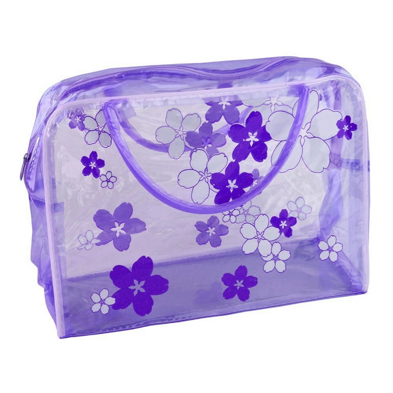 Sehao Makeup Bags in Bulk Makeup Bag Styles Portable Travel Cosmetic Bag  for Women Flower cloth 