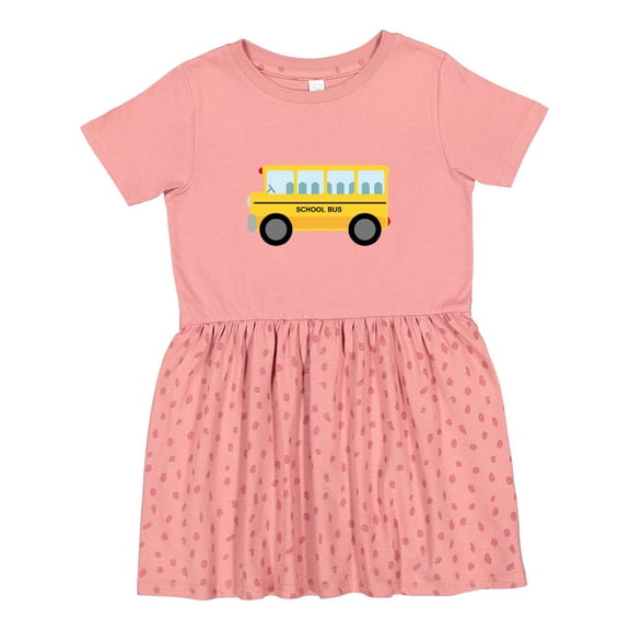 Inktastic School Bus Girls Toddler Dress