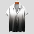 thumbnail image 2 of TMOYZQ Hawaiian Shirts for Men, Gradient Color Short Sleeve Shirts Summer Beach Casual Button Down Bowling Shirts Quick Dry Holiday Party Vacation Shirts(Available in Big & Tall), 2 of 5