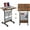 16x24 IN Bag, variant on Height Adjustable Standing Desk with Storage Bag widths16 in Length 24 in, Portable Rolling Mobile Stand Up Table with Wheels, 360 Degree Flip Laptop Computer Desk for Home Office, Rustic Brown