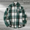 thumbnail image 2 of UYYX Flannel Shirt For Men Mens Plaid Shirt Mens Flannel Shirts Long Sleeve Flannel Shirt For Men Casual Button Down Brushed Shirt XXXL, 2 of 4