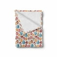 thumbnail image 2 of Culinary Soft Flannel Fleece Throw Blanket, Cupcakes Cakes Creams Cherries Candles Artwork Image Print, Cozy Plush for Indoor and Outdoor Use, 50" x 70", Petrol Blue Ginger, by Ambesonne, 2 of 6