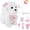 White Dog, variant on Remote Control Interactive Walking and Barking Toy Dog with Leash for Girls and Boys Ages 3-7
