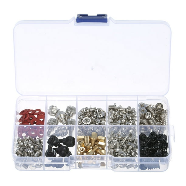 Kit de tornillos Kit básico de tornillos para computadora de 228 piezas, juego de tornillos de mantenimiento para computadora de escritorio para caja de computadora, placa base, gráficos, ventilador d Romacci Kit de tornillos