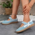 thumbnail image 3 of HEWUQI Slip on Mary Jane for Women Comfortable Ballet Sneakers Color Blocking Casual Non Slip Breathable Flats Walking Shoes Blue Size 6, 3 of 6
