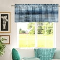 thumbnail image 6 of Blue Grey Kitchen Valances for Windows Navy Blue Kitchen Curtain Valance Abstract Art Window Treatment Valances for Living Room Bedroom Bathroom Decor (18" W x 52" L, Blue Grey), 6 of 6
