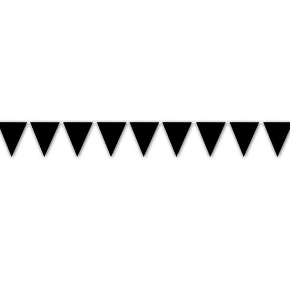 Beistle 10" x 12' Indoor/Outdoor Graduation Pennant Banner Black 4/Pack 50708-BK