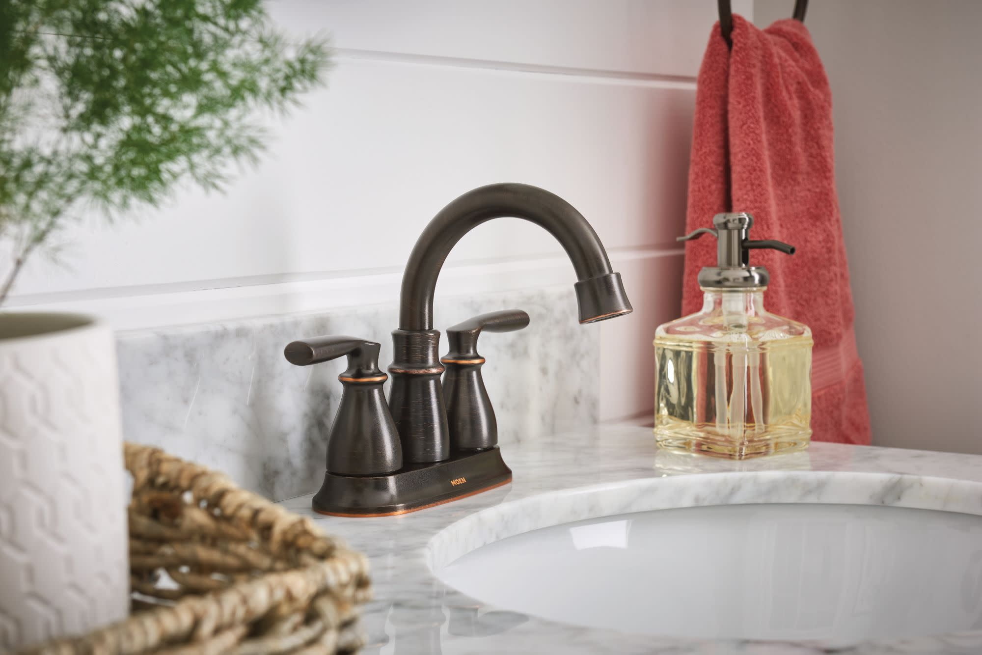Moen Hilliard Two-Handle High Arc Bathroom Faucet