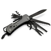 Happon 15 in 1 Multi-Tool, Folding Pocket Knife for Camping, Fishing, Hunting, Survival, Outdoor (Black)