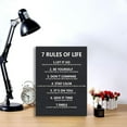 thumbnail image 6 of 7 Rules of Life Wall Art Motivational Inspirational Poster Printed on Canvas Wall Decor for Living Room or Office Canvas Prints For Bedroom or Home Art Decoration Positive Wall Art for Office Ready to, 6 of 6