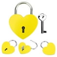 thumbnail image 3 of Heart Lock Metal Exquisite Padlock with Key, Small Size Mini Heart Shape Padlock Key Padlock Heart Padlock for Diary, Jewelry Box, Luggage, 3 of 7
