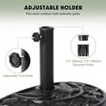 thumbnail image 4 of WestinTrends Sturdy Freestanding Resin Umbrella Half Base, Black, 4 of 14