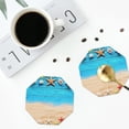 thumbnail image 5 of Balery 4 Pcs Boards And Beachleather Coasters Set, Drink Table Cup Coasters For Living Room Kitchen Coffee Decor, 5 of 9
