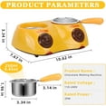 thumbnail image 6 of Electric Chocolate Melting Pot, Melting Pot Chocolate Fondue Melting Machine With Double Pot Kitchen，Candy Melts Candy And Chocolate Melting Pot, 6 of 7