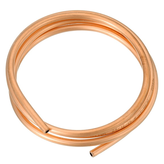 T2 Copper Tubing 0.15"ID x 1/4"OD x 5Ft, 99% Pure Copper Refrigeration Tube Seamless Flexible Coil Pipe