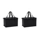 thumbnail image 3 of Naiovety Bolsa aislante no tejida, portátil, reutilizable, lavable, cálido, elegante, caja plegable, contenedor de actividades al aire libre Negro Groß 2piezas, 3 of 6