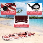 Costway 41'' Bodyboard Lightweight Surfboard W/Wrist Leash Fin EPS Core for Kids & Adults