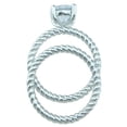thumbnail image 4 of 925 Sterling Silver Rope Solitaire Promise Rings for Her Wedding Ring Set Make Great Birthday Gifts for Women, 4 of 7