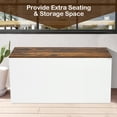 thumbnail image 6 of Gymax Flip-top Storage Chest Lift Top Storage Bench Wooden Deck Box Toy Box, 6 of 10