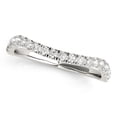 thumbnail image 1 of 14k White Gold Curved Design Diamond Wedding Band (1/4 cttw) Size 3, 1 of 2