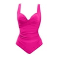 thumbnail image 3 of Gibobby Trajes de Baño Mujer Traje de baño de 1 pieza para mujer, traje de baño Sexy con realce, traje de baño de cintura alta, traje de baño de entrenam(Rosa caliente,CH), 3 of 4