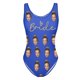 thumbnail image 1 of MKLEKYY Trajes De Baño Mujer Women Fashion Diy Letter Print Piece Swimsuit Sexy Bikini Swimwear Bathing Sleeveless Backless Swimsuit 287, 1 of 3