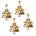 thumbnail image 1 of 4pcs Christmas Tree Design Napkin Rings Rhinestone-studded Napkin Holders Napkin Buckles for Party Holiday Wedding (Golden), 1 of 6