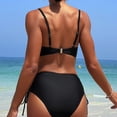thumbnail image 4 of Gibobby Trajes de Baño para Mujer Bikini estampado de cintura media para mujer Trajes de baño sexy push up de dos piezas Traje de baño vintage Conjunto d(Negro,G), 4 of 4