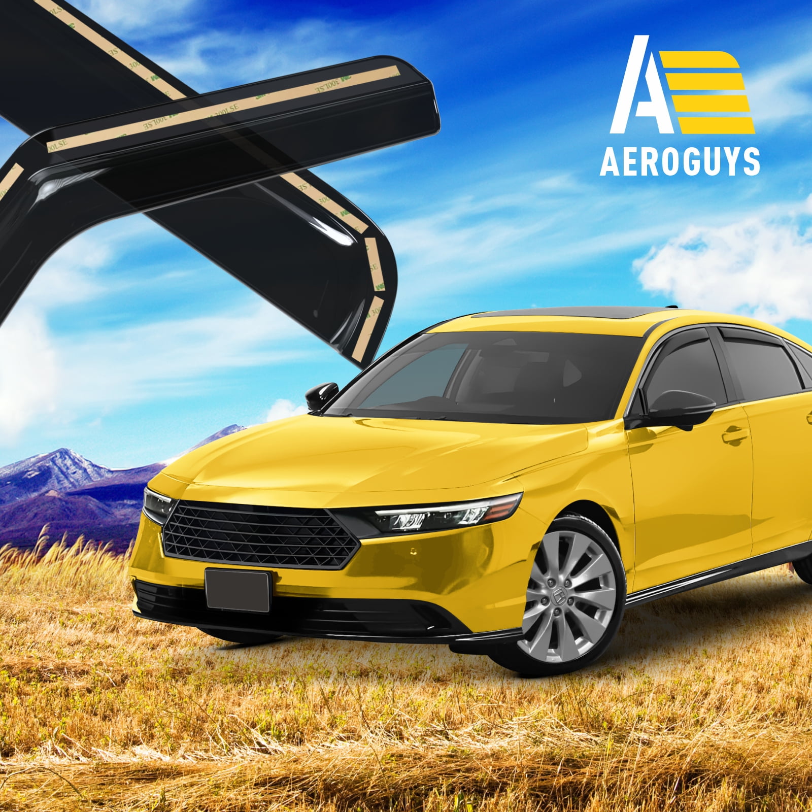 AEROGUYS In-channel Window Deflectors Extra Durable Window Visors Rain Guards Fit for Honda Accord 2023-2026, Sun Visors, Wind Vent Visors, Car Accessories- 4pcs. AG0494