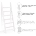 thumbnail image 5 of Bamboo Blanket Ladder, 6 Tier Blanket Holder, 68.9 Inch Tall Blanket Rack, Ladder Shelf Against The Wall, Rustic Bamboo Quilt Rack Stand in Bathroom, Living Room, Bedroom, White, 5 of 8