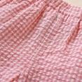 thumbnail image 5 of Xudanell Toddler Baby Girl Shorts Ruffle Hem Shorts Gingham Plaid Softball Shorts Bottoms Toddler Girl Shorts Pink 2-3 Years, 5 of 8
