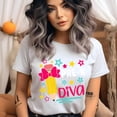 thumbnail image 2 of Pre-K Diva Shirt for Girls – Cute Bow Back to School Tee, Light Blue, Size XL, 2 of 6