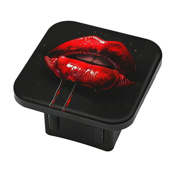Hitch Cover Fits For 2-Inch Hitch,Red Lips Dripping With Shiny Liquidrubber Trailer Hitch Cover Tube Plug Insert,Car Exterior Accessories, Receiver Tube Hitch Plug