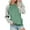 Green, variant on BangWanChi Fall Sweatshirts for Women 2024 Graphic Womens Casual Loose Pocket Splicing Long Sleeved Round Neck Tops