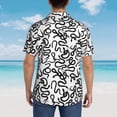 thumbnail image 6 of Daiia Hand Drawn Snake Hawaiian Shirt for Men Gentle Cotton Regular Short Sleeve Casual-Small, 6 of 9