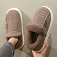 thumbnail image 5 of Daznico Unisex Winter Slippers - Plush Closed-Back House Shoes with Non- Sole, Warm Indoor Comfort,Color:Coffee,Size:9.5, 5 of 7