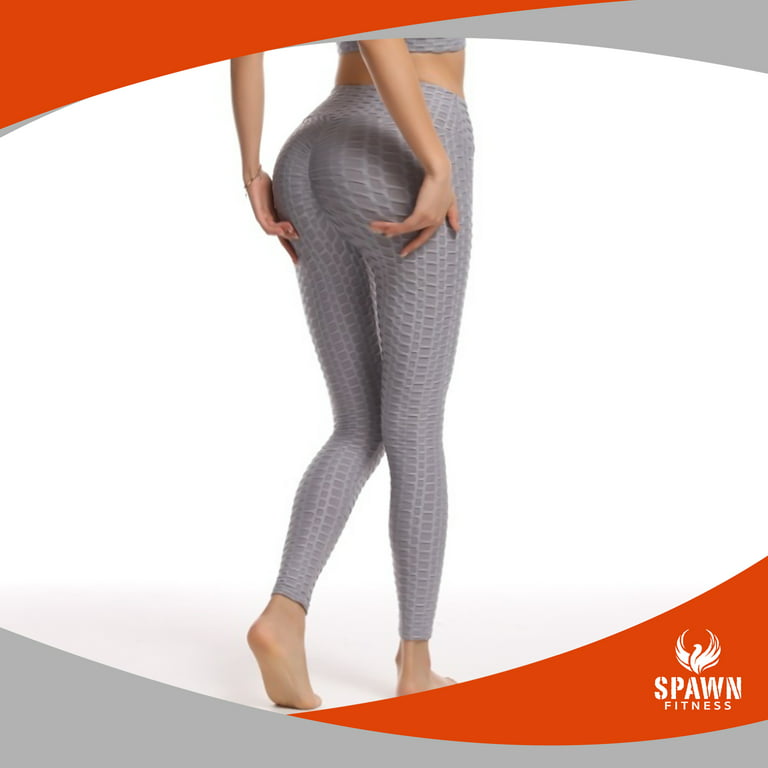 Spawn Fitness Yoga Pants TikTok Leggings for Women Butt Lifting Gray Medium