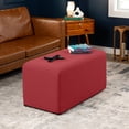 thumbnail image 6 of Jaxx Monroe Large Rectangular Foam Ottoman / Coffee Table, (36 x 18), Poppy Red, 6 of 6