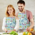 thumbnail image 3 of Fairy Tale Princess Castle Pattern Apron-Garden Aprons for Women with Pockets-Cotton Linen Waterproof Kitchen Cooking Gardening Aprons Adjustable for Kitchen,Cooking,BBQ and Salon 33x27 Inch, 3 of 7
