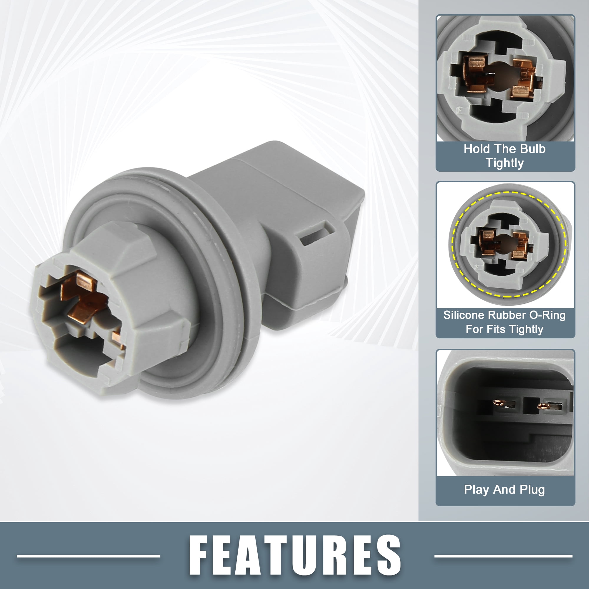Unique Bargains License Plate Light Socket F37Z-13550-A Wiring Harness for Ford Vehicles