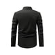 thumbnail image 3 of Blusa y camisa de manga larga con cuello vuelto para hombre, cárdigan liso de moda con cuello vuelto, camisa de negocios con botones, blusa de poliéster para hombre, 3 of 8