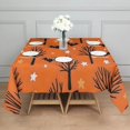 thumbnail image 3 of Happy Halloween Square Table Cloth Waterproof Spillproof Tablecolths Horror Pumpkin Ghost Table Cover for Dining Kitchen Restaurant Birthday (52x52 Inch), 3 of 6