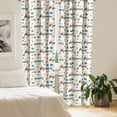 thumbnail image 2 of Ambesonne Dog Lover Curtains, Wiener Dog Cartoon, Pair of 28"x84", Multicolor, 2 of 5